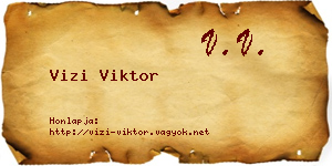 Vizi Viktor névjegykártya